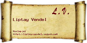 Liptay Vendel névjegykártya